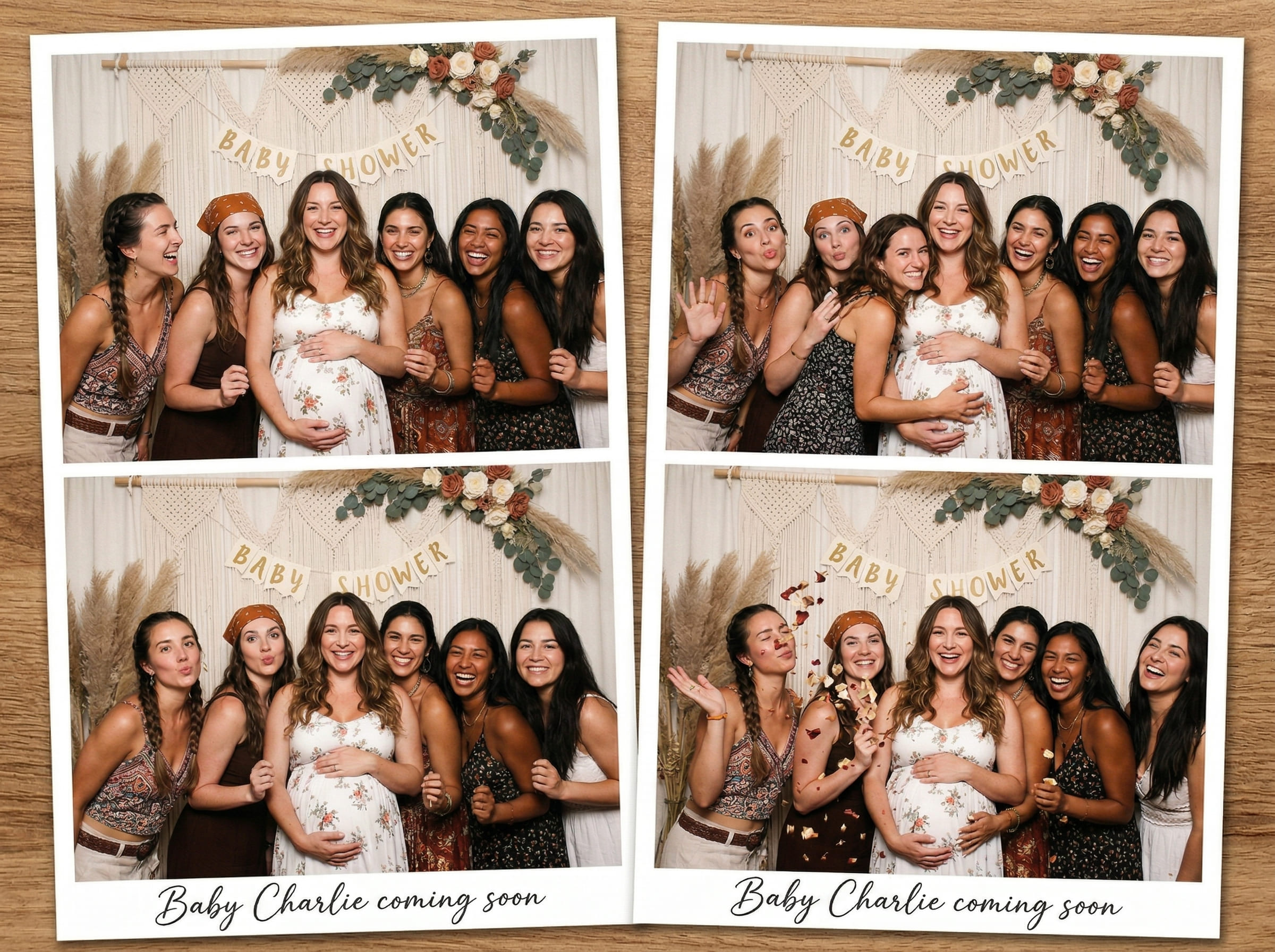 Mirror photo booth at a baby shower in Calgary